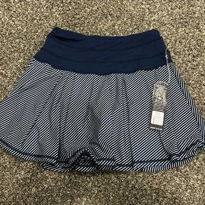 Blue and White stripped skort
